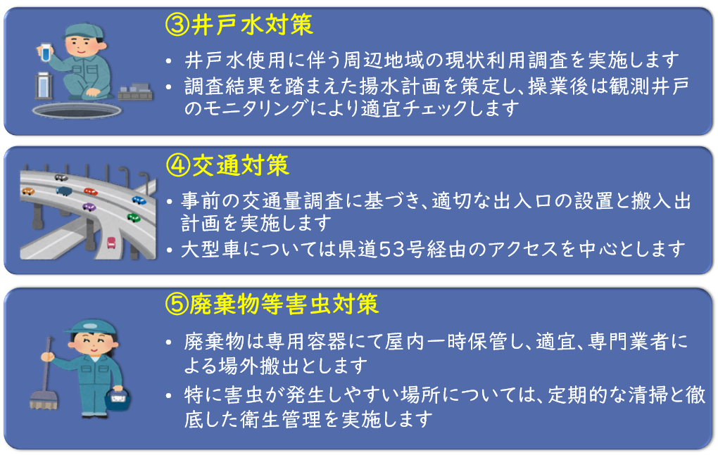 １３．主な環境対策③④⑤